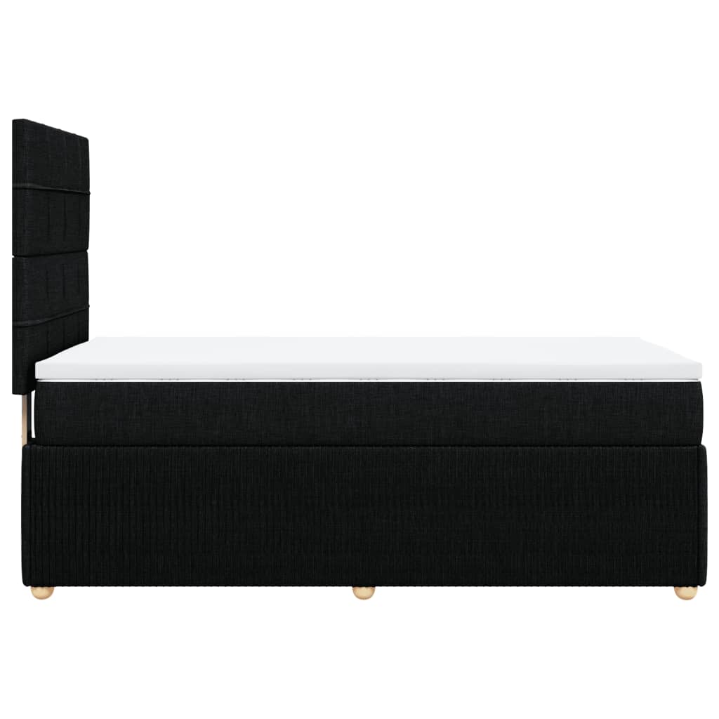 Boxspring met matras stof zwart 100x200 cm is nu te koop bij PeponiXL, paradijselijk wonen!