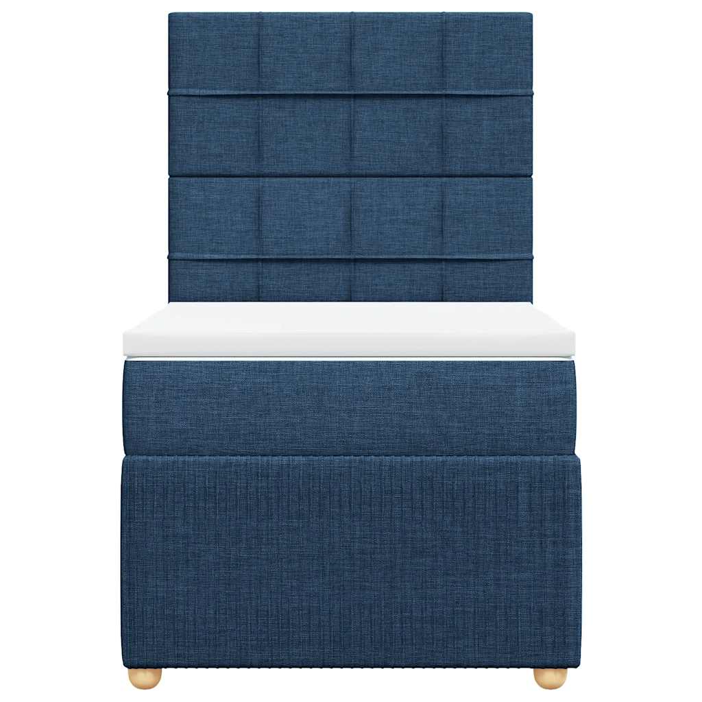 Boxspring met matras stof blauw 100x200 cm is nu te koop bij PeponiXL, paradijselijk wonen!