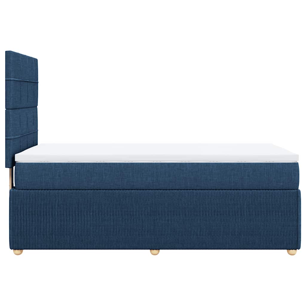 Boxspring met matras stof blauw 100x200 cm is nu te koop bij PeponiXL, paradijselijk wonen!