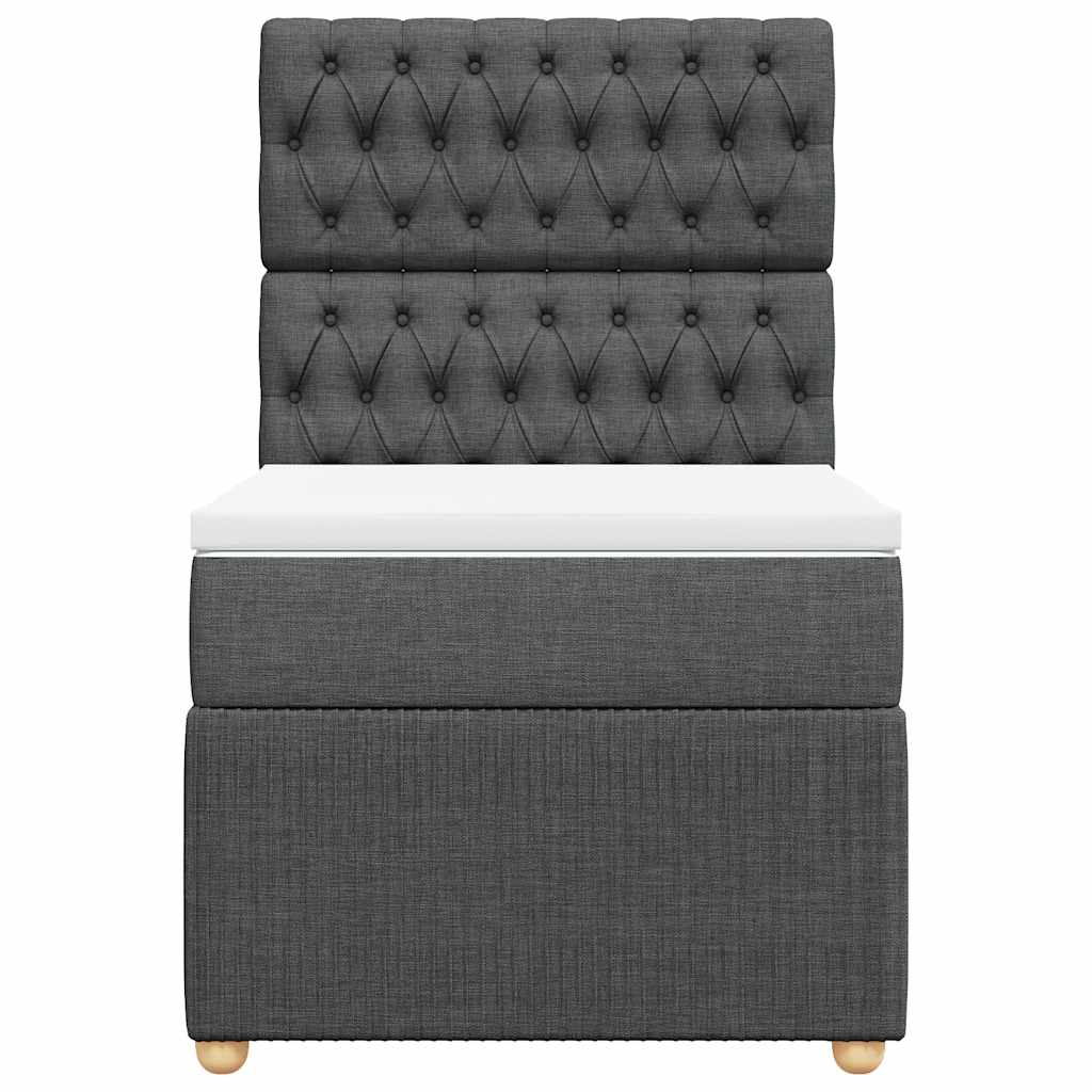Boxspring met matras stof donkergrijs 100x200 cm is nu te koop bij PeponiXL, paradijselijk wonen!
