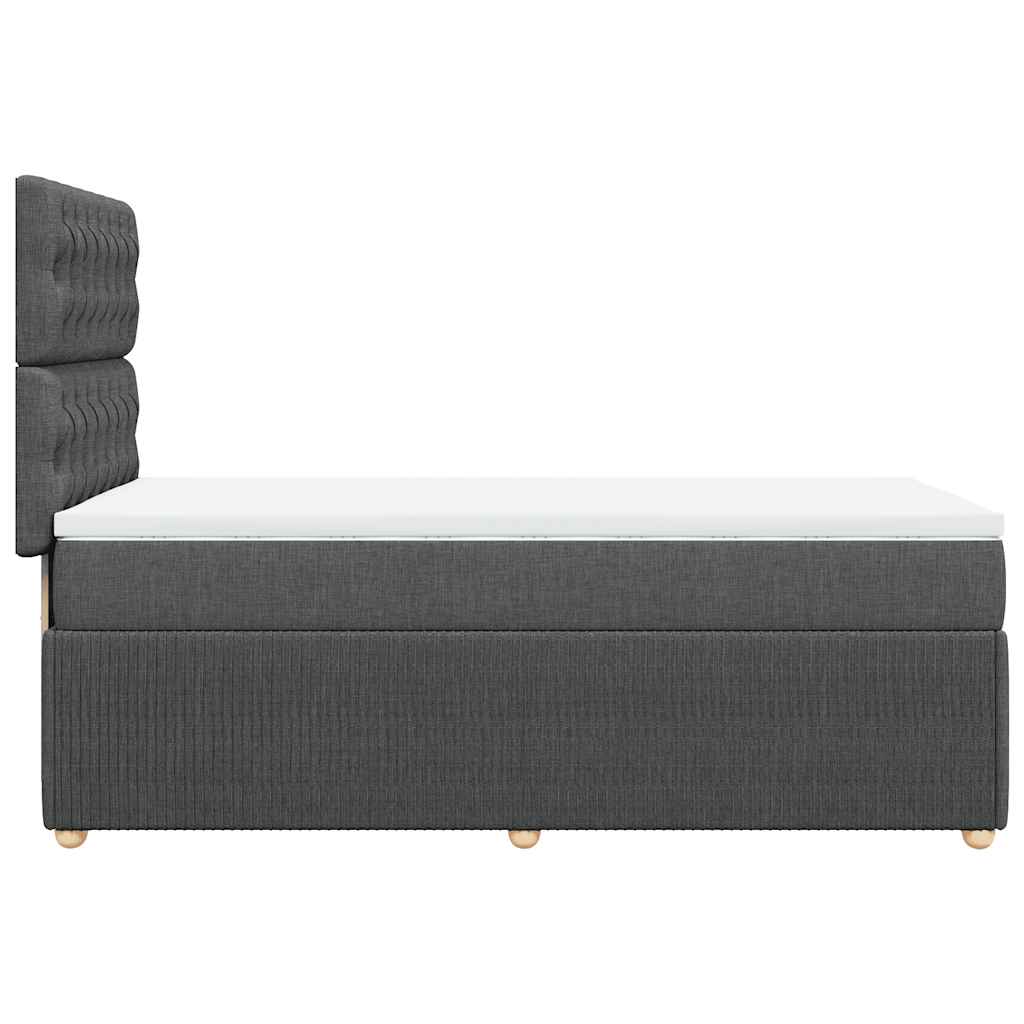 Boxspring met matras stof donkergrijs 100x200 cm is nu te koop bij PeponiXL, paradijselijk wonen!