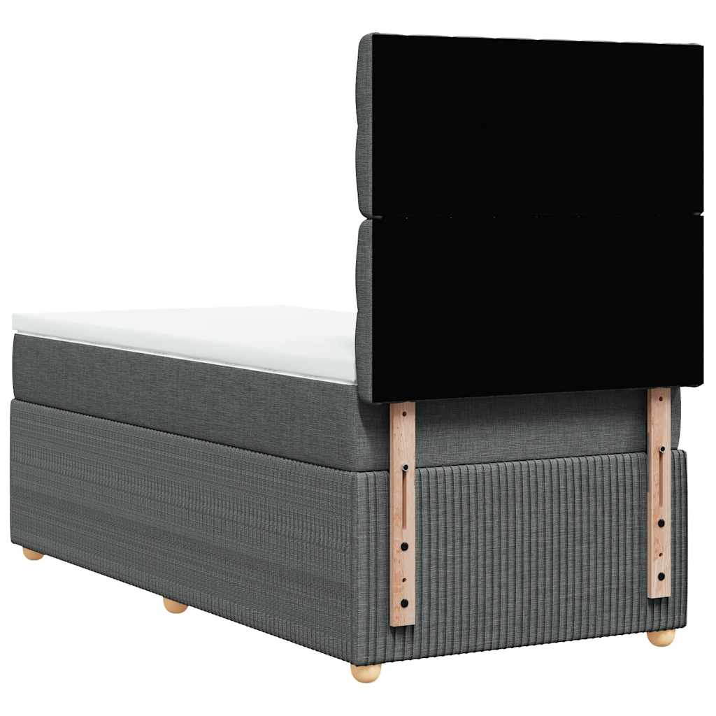 Boxspring met matras stof donkergrijs 100x200 cm is nu te koop bij PeponiXL, paradijselijk wonen!