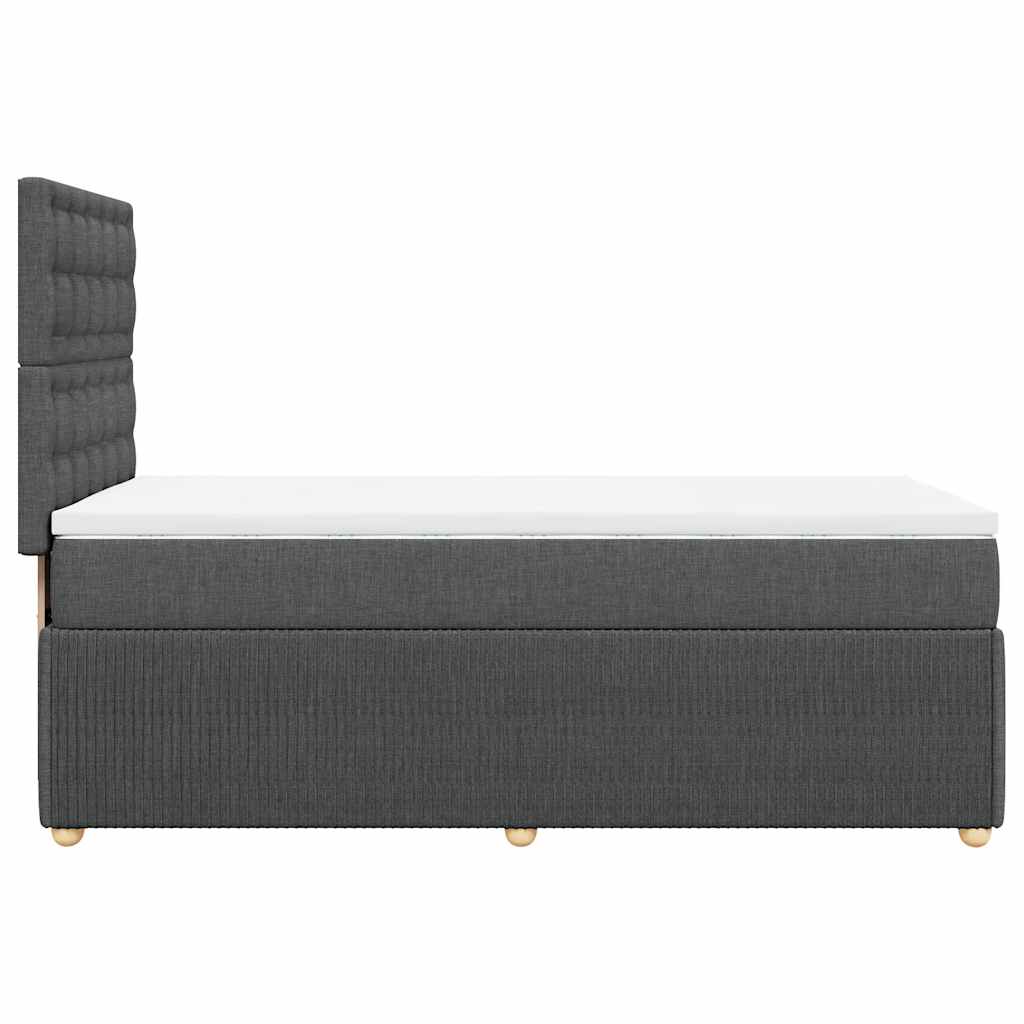 Boxspring met matras stof donkergrijs 100x200 cm is nu te koop bij PeponiXL, paradijselijk wonen!