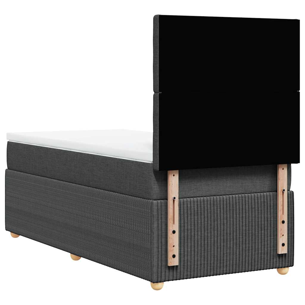 Boxspring met matras stof donkergrijs 100x200 cm is nu te koop bij PeponiXL, paradijselijk wonen!