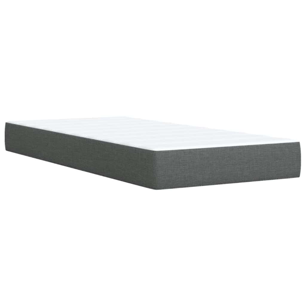 Boxspring met matras stof donkergrijs 100x200 cm is nu te koop bij PeponiXL, paradijselijk wonen!