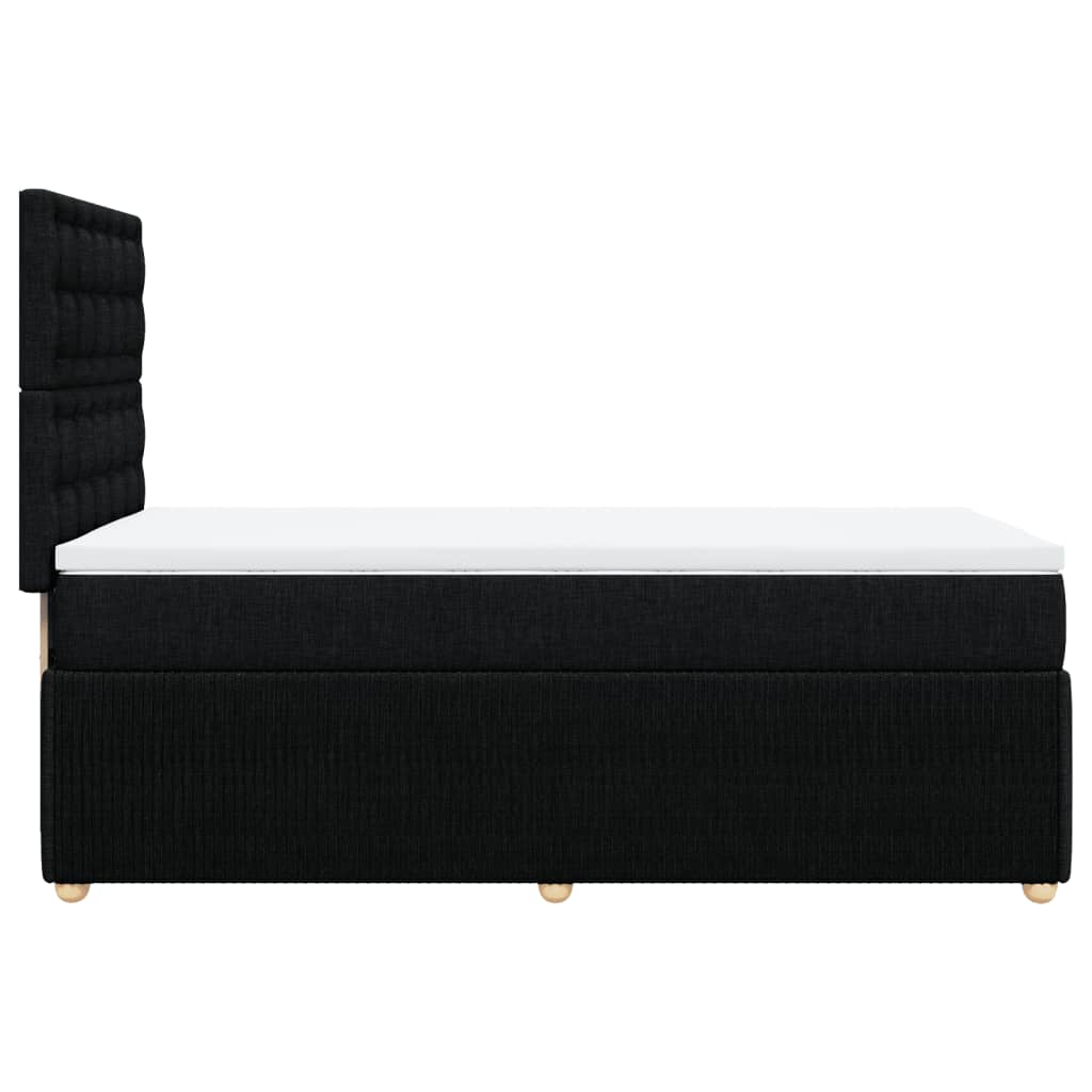 Boxspring met matras stof zwart 100x200 cm is nu te koop bij PeponiXL, paradijselijk wonen!