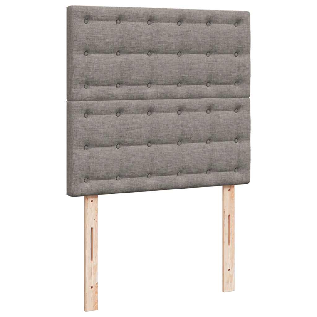 Boxspring met matras stof taupe 100x200 cm is nu te koop bij PeponiXL, paradijselijk wonen!