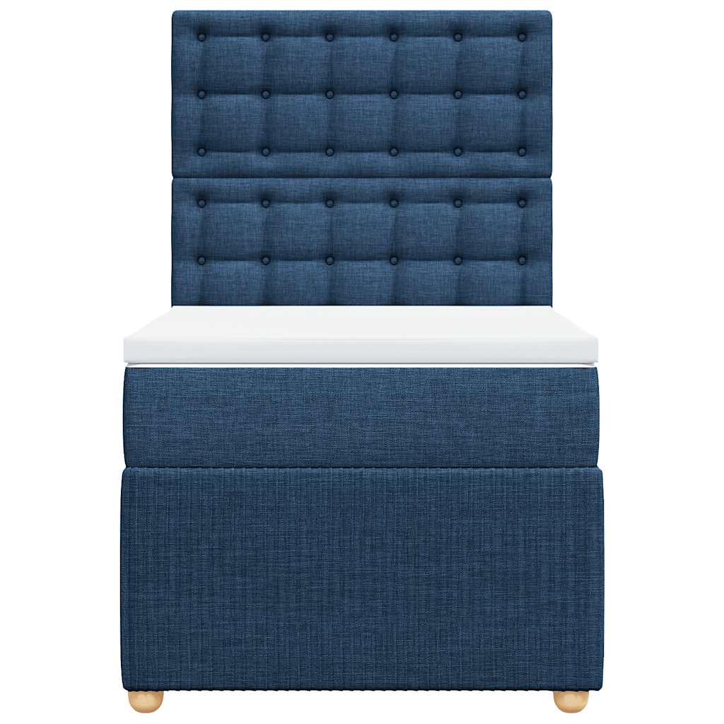 Boxspring met matras stof blauw 100x200 cm is nu te koop bij PeponiXL, paradijselijk wonen!