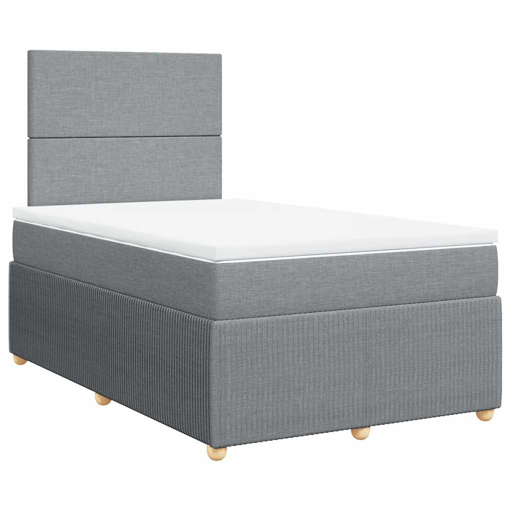Boxspring met matras stof lichtgrijs 120x190 cm is nu te koop bij PeponiXL, paradijselijk wonen!