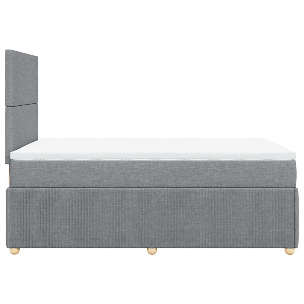 Boxspring met matras stof lichtgrijs 120x190 cm is nu te koop bij PeponiXL, paradijselijk wonen!