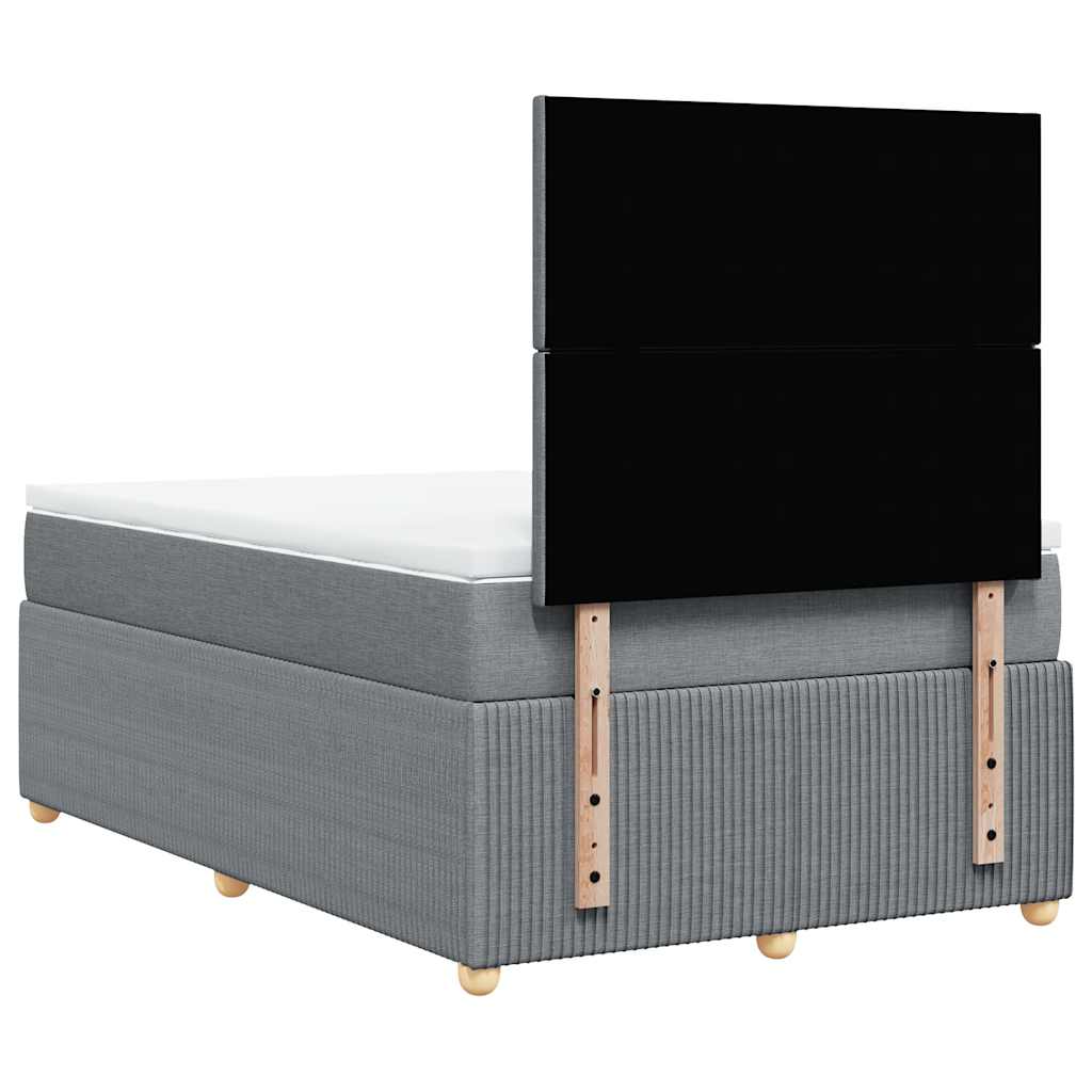 Boxspring met matras stof lichtgrijs 120x190 cm is nu te koop bij PeponiXL, paradijselijk wonen!