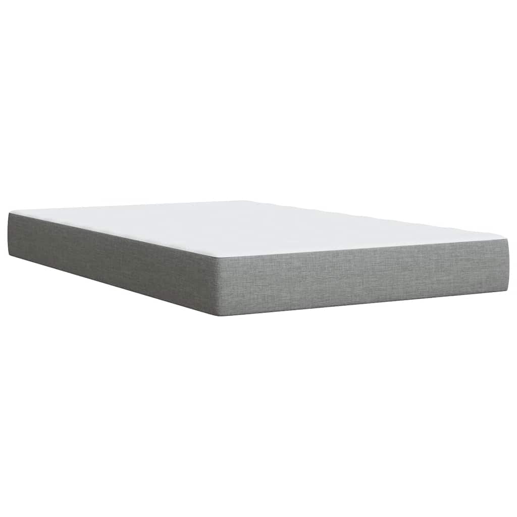 Boxspring met matras stof lichtgrijs 120x190 cm is nu te koop bij PeponiXL, paradijselijk wonen!
