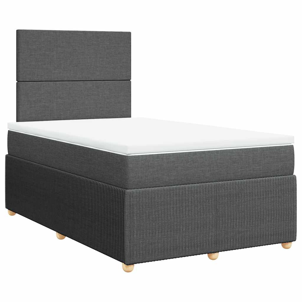 Boxspring met matras stof donkergrijs 120x190 cm is nu te koop bij PeponiXL, paradijselijk wonen!