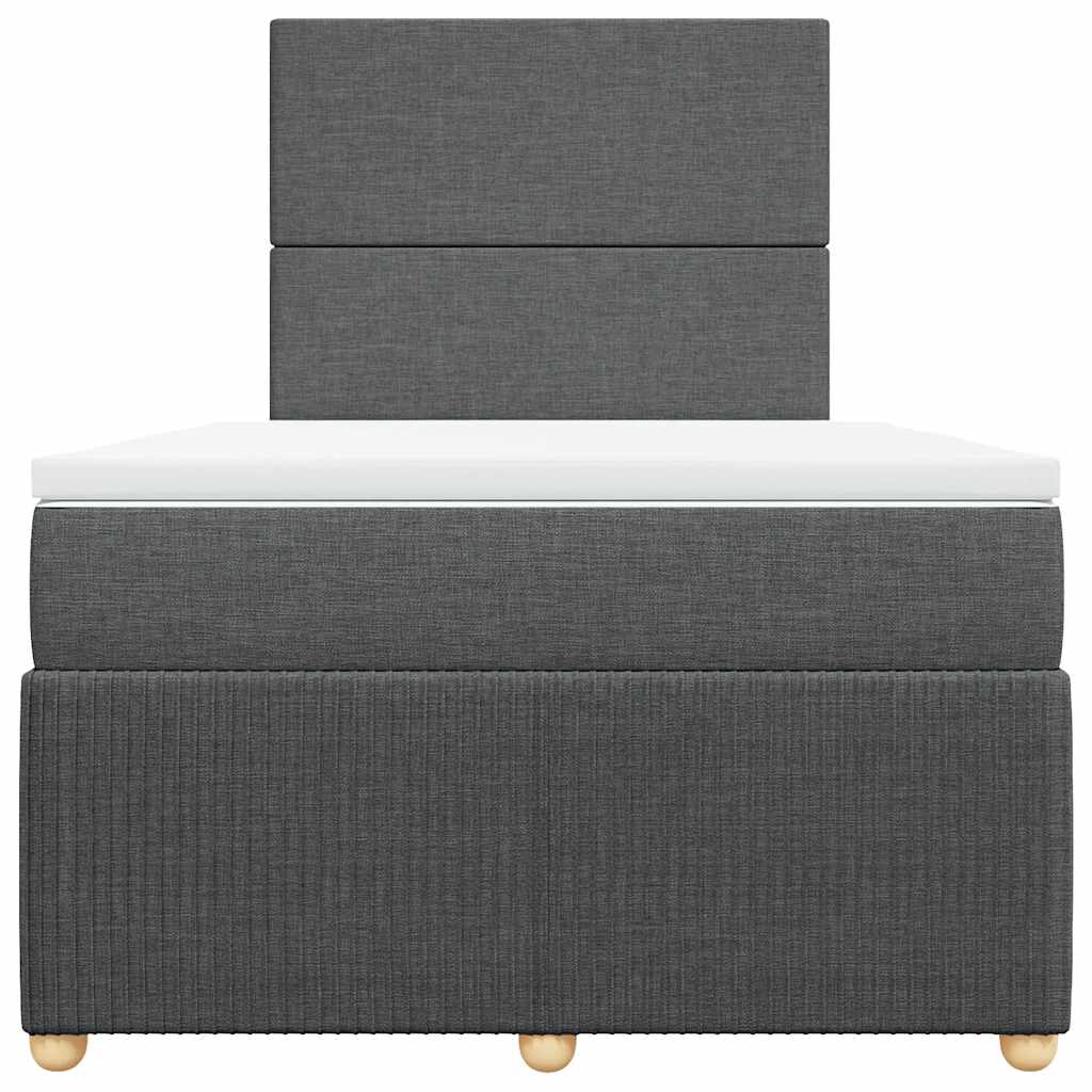 Boxspring met matras stof donkergrijs 120x190 cm is nu te koop bij PeponiXL, paradijselijk wonen!