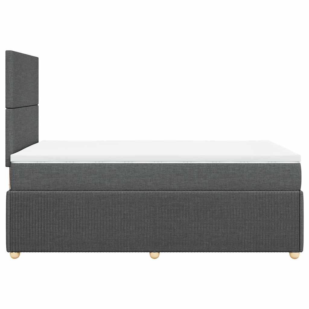 Boxspring met matras stof donkergrijs 120x190 cm is nu te koop bij PeponiXL, paradijselijk wonen!