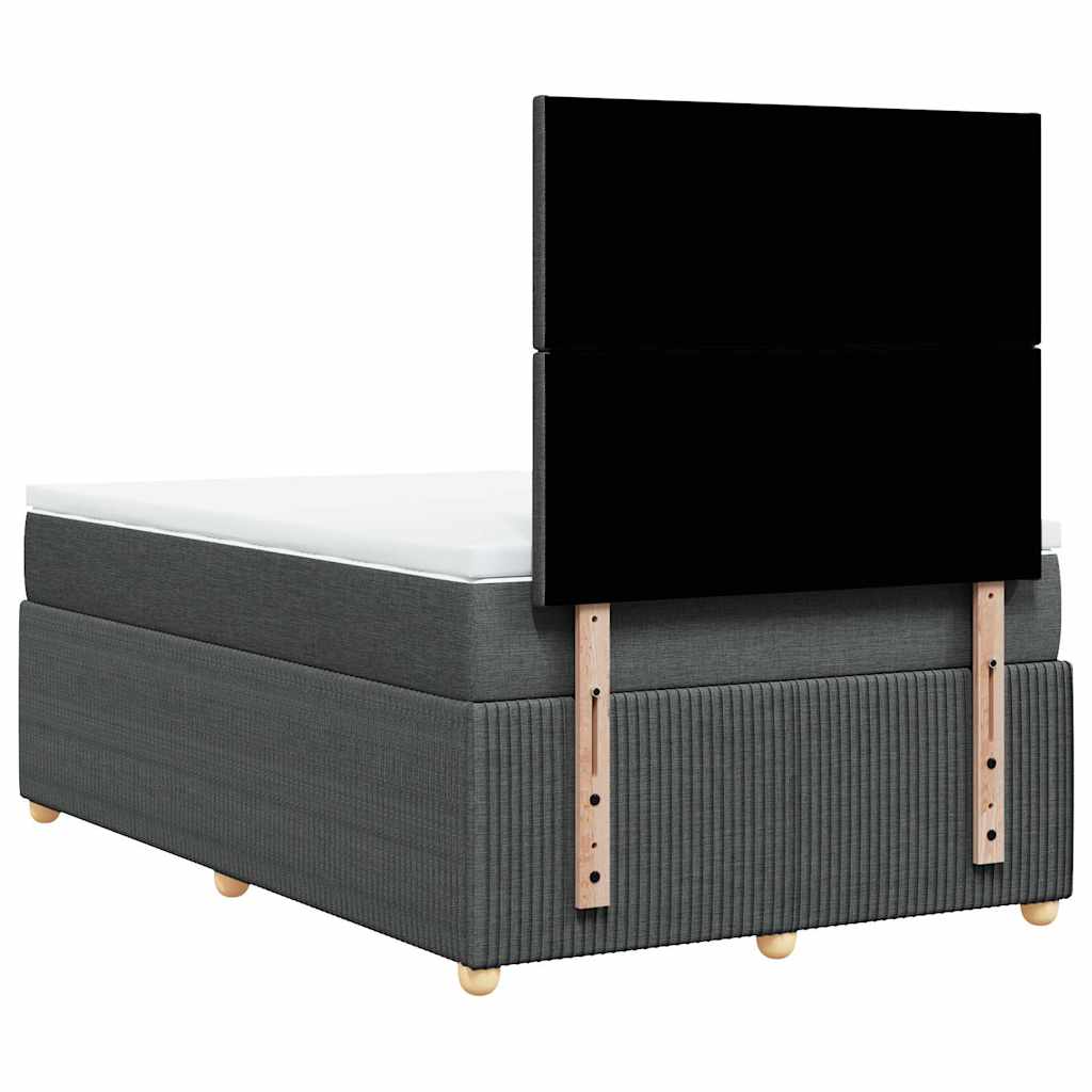Boxspring met matras stof donkergrijs 120x190 cm is nu te koop bij PeponiXL, paradijselijk wonen!