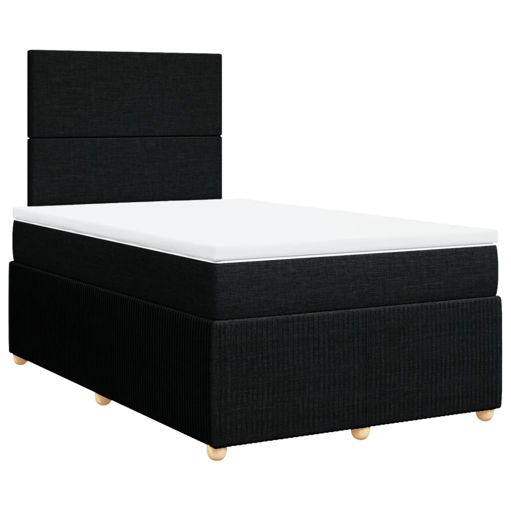 Boxspring met matras stof zwart 120x190 cm is nu te koop bij PeponiXL, paradijselijk wonen!