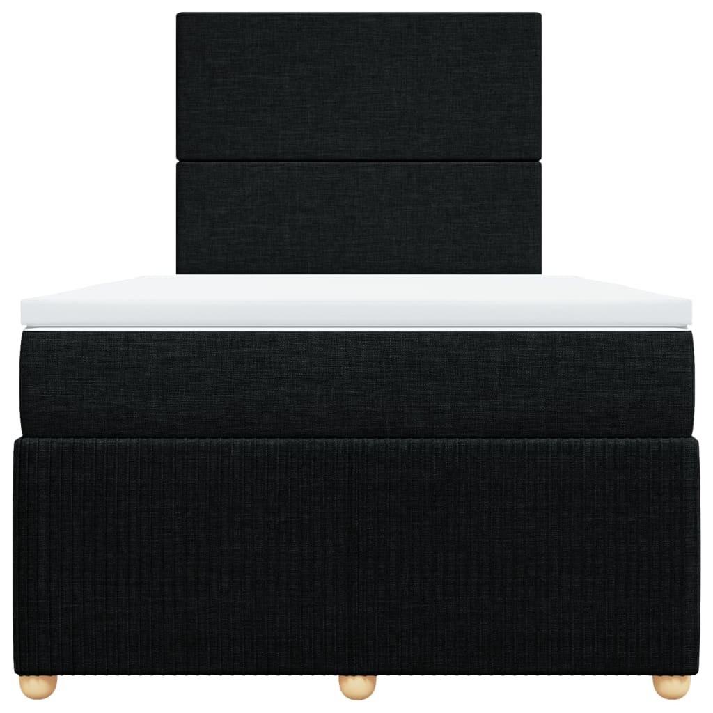 Boxspring met matras stof zwart 120x190 cm is nu te koop bij PeponiXL, paradijselijk wonen!