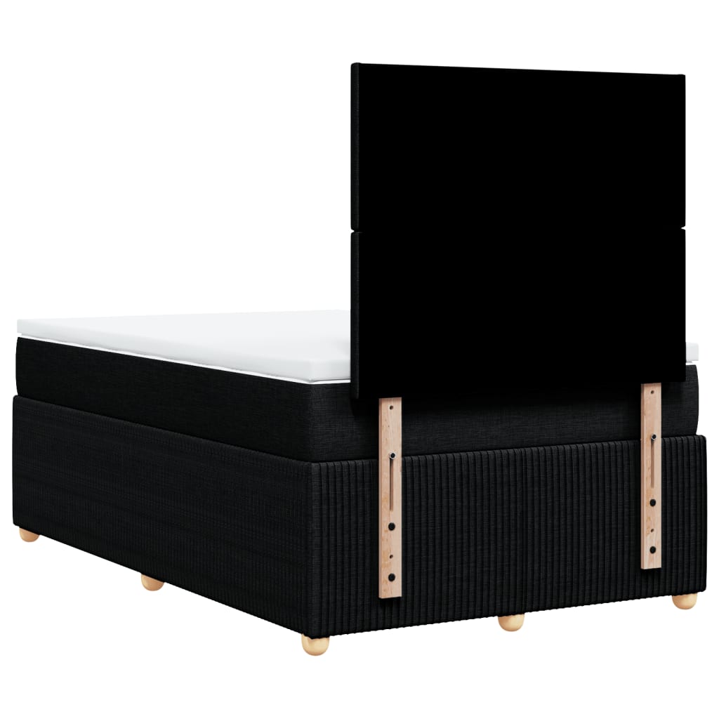 Boxspring met matras stof zwart 120x190 cm is nu te koop bij PeponiXL, paradijselijk wonen!