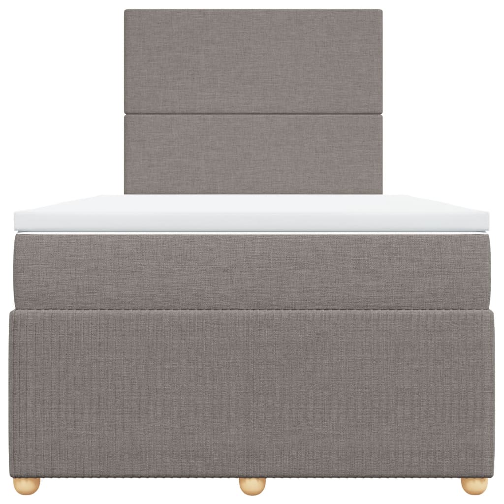 Boxspring met matras stof taupe 120x190 cm is nu te koop bij PeponiXL, paradijselijk wonen!
