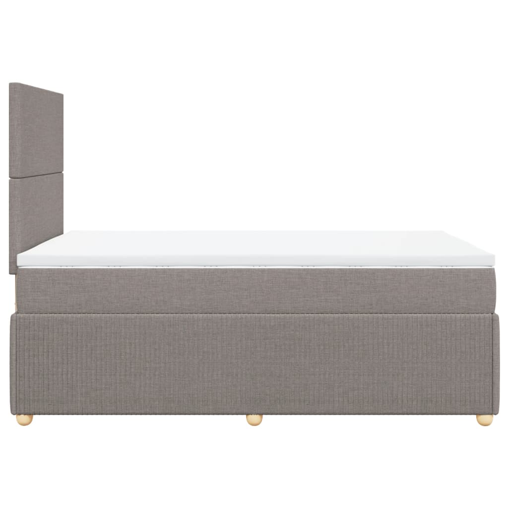 Boxspring met matras stof taupe 120x190 cm is nu te koop bij PeponiXL, paradijselijk wonen!