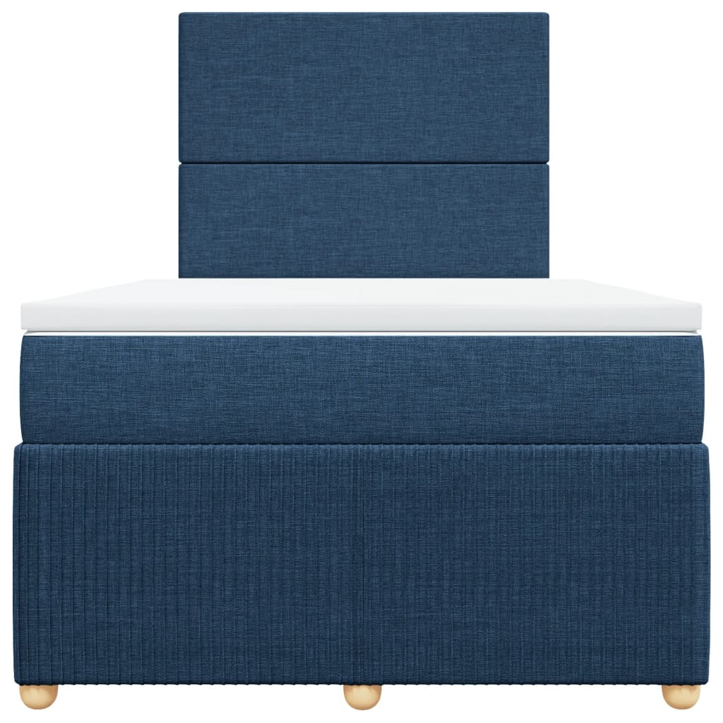 Boxspring met matras stof blauw 120x190 cm is nu te koop bij PeponiXL, paradijselijk wonen!