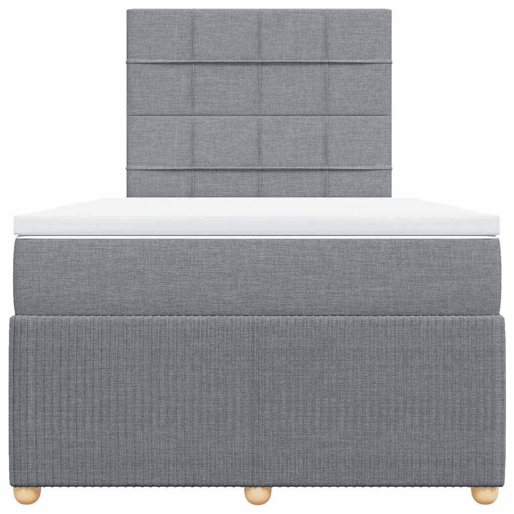 Boxspring met matras stof lichtgrijs 120x190 cm is nu te koop bij PeponiXL, paradijselijk wonen!