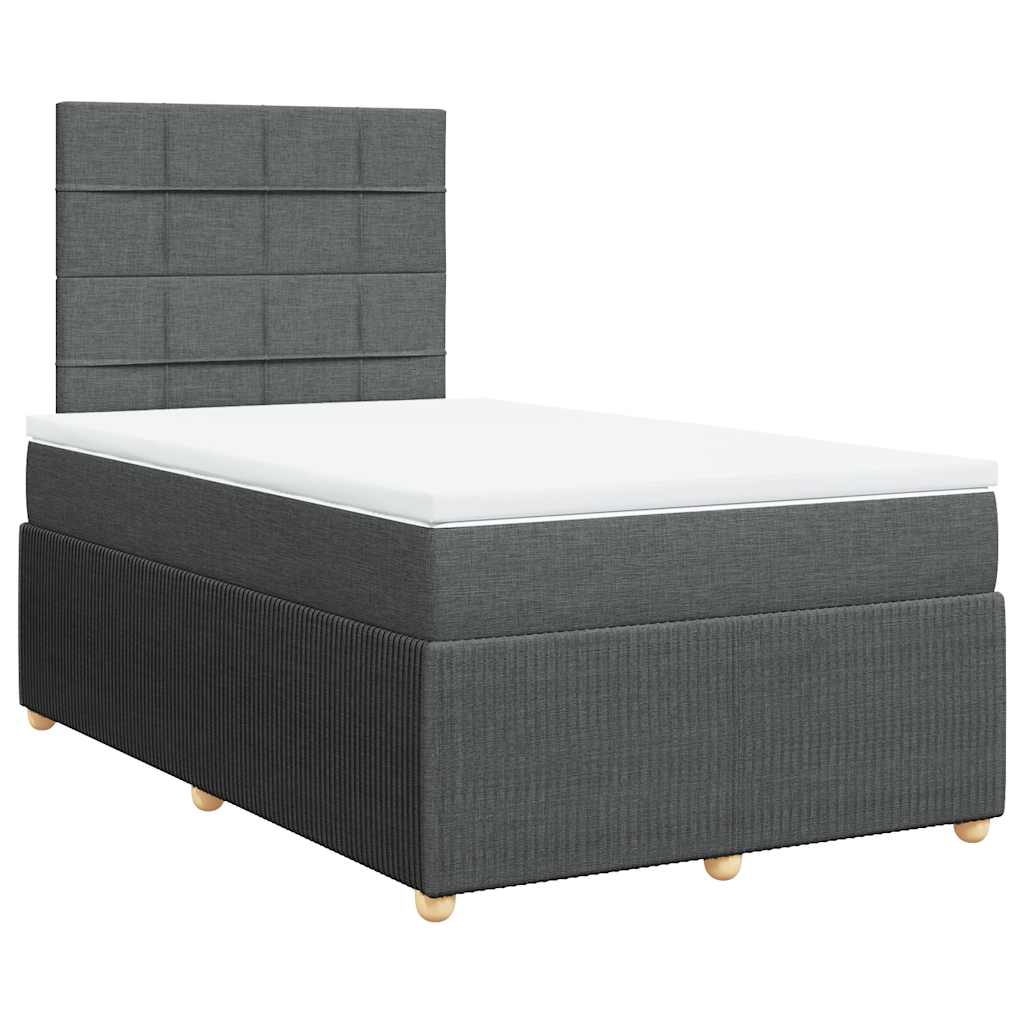 Boxspring met matras stof donkergrijs 120x190 cm is nu te koop bij PeponiXL, paradijselijk wonen!