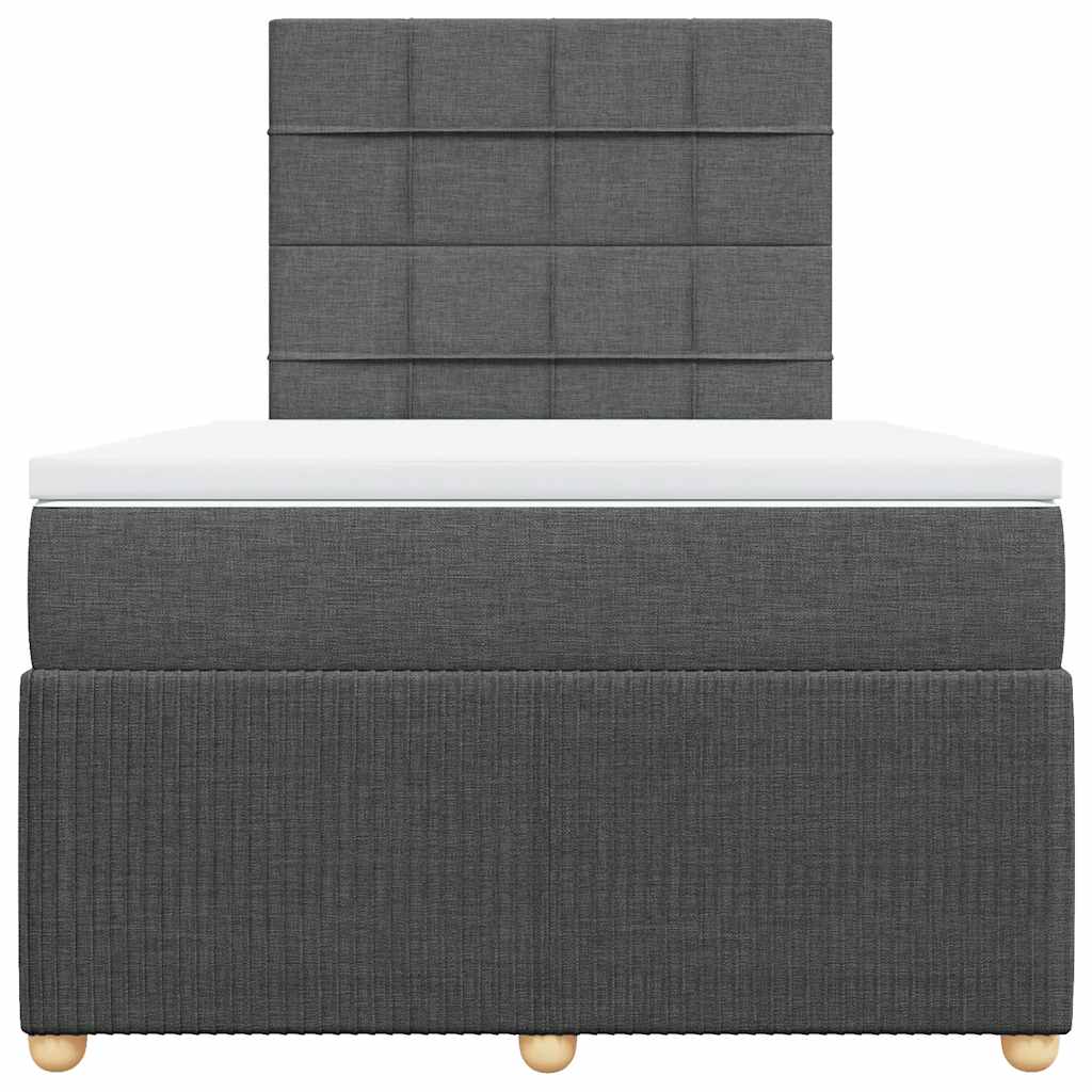 Boxspring met matras stof donkergrijs 120x190 cm is nu te koop bij PeponiXL, paradijselijk wonen!