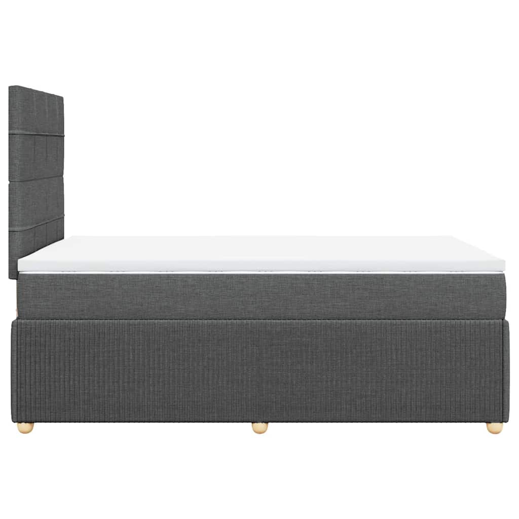 Boxspring met matras stof donkergrijs 120x190 cm is nu te koop bij PeponiXL, paradijselijk wonen!