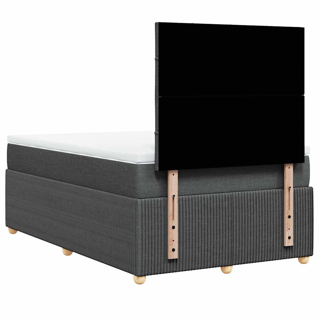 Boxspring met matras stof donkergrijs 120x190 cm is nu te koop bij PeponiXL, paradijselijk wonen!