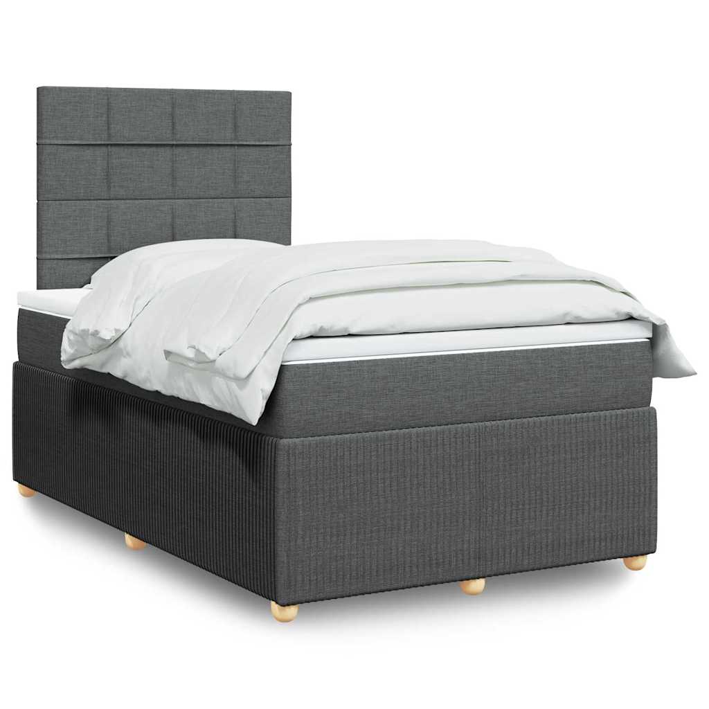Boxspring met matras stof donkergrijs 120x190 cm is nu te koop bij PeponiXL, paradijselijk wonen!