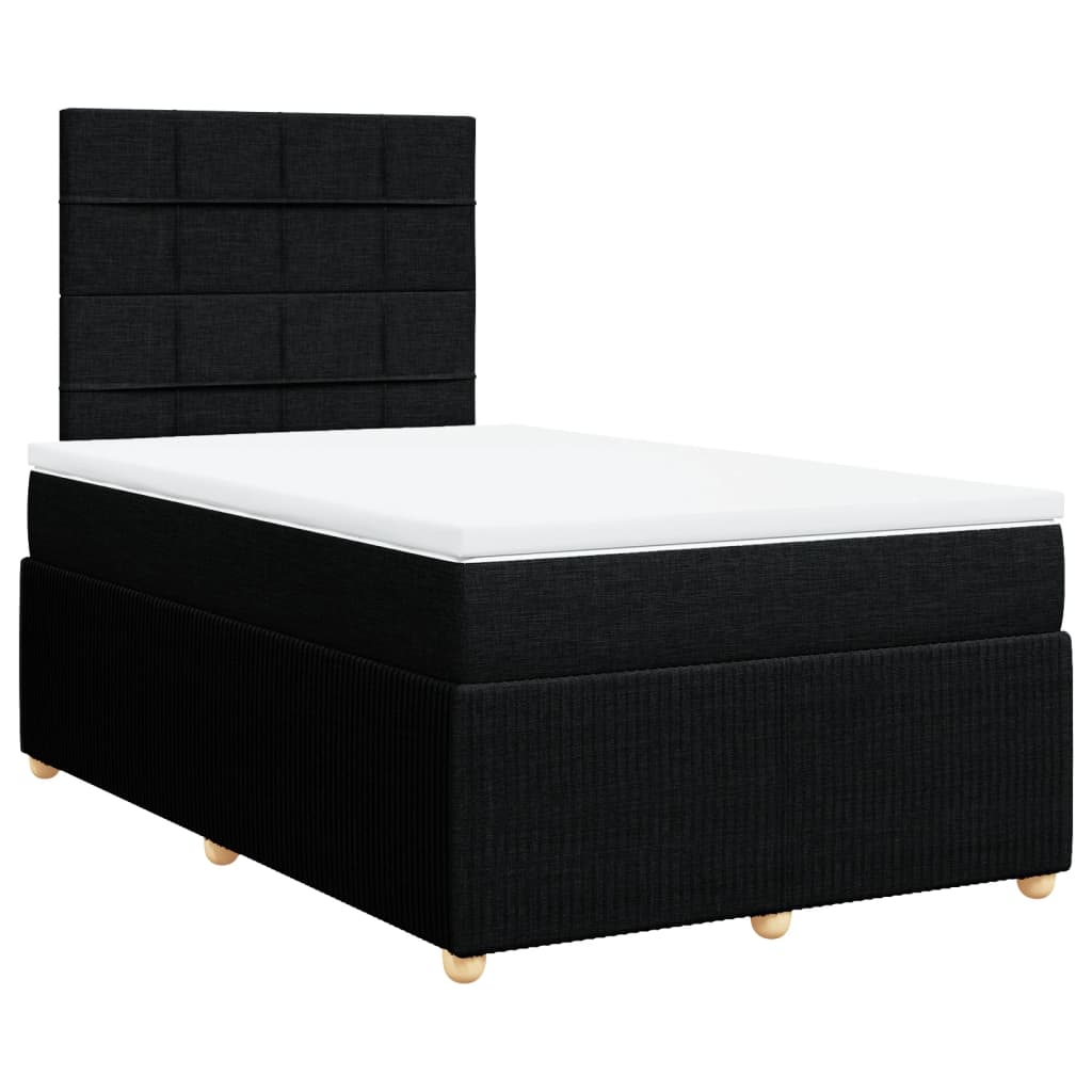 Boxspring met matras stof zwart 120x190 cm is nu te koop bij PeponiXL, paradijselijk wonen!