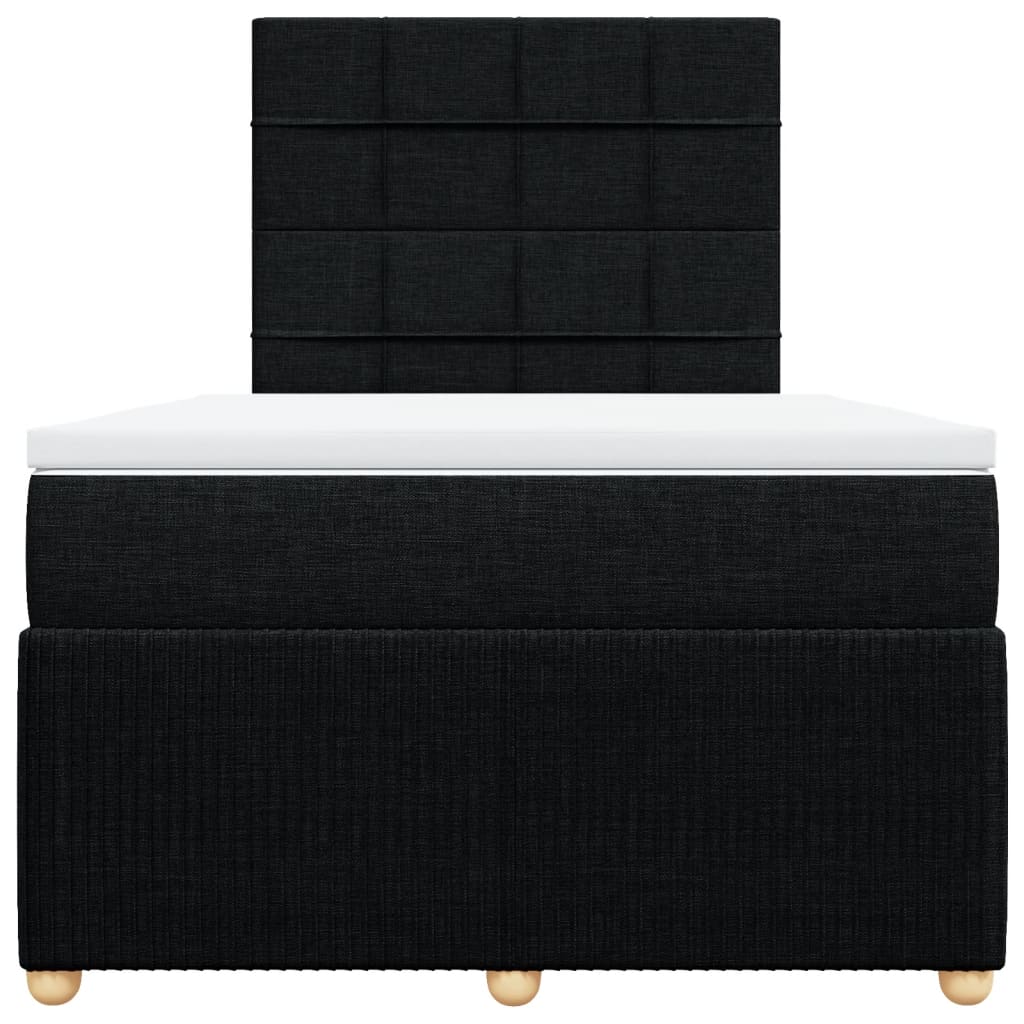 Boxspring met matras stof zwart 120x190 cm is nu te koop bij PeponiXL, paradijselijk wonen!