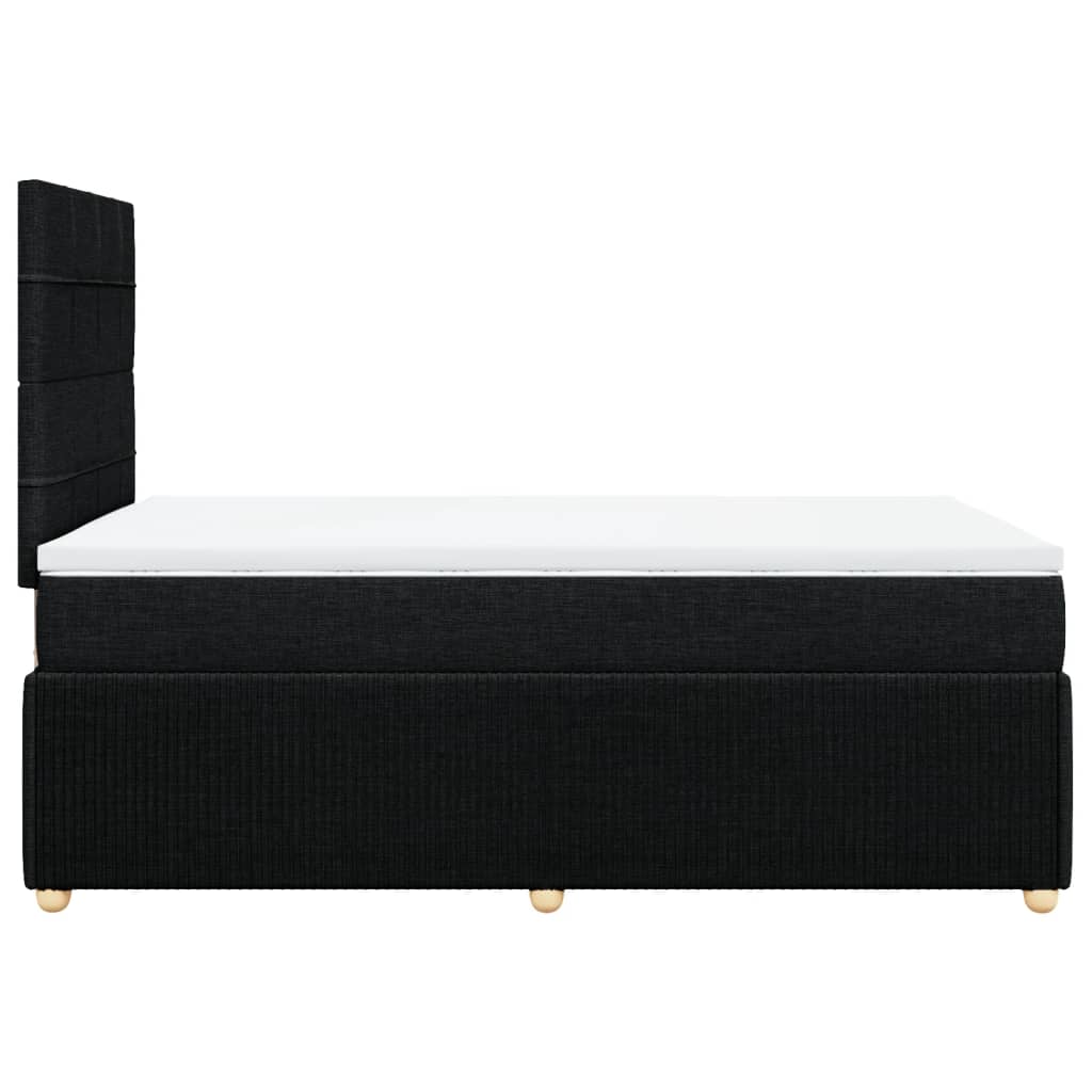 Boxspring met matras stof zwart 120x190 cm is nu te koop bij PeponiXL, paradijselijk wonen!