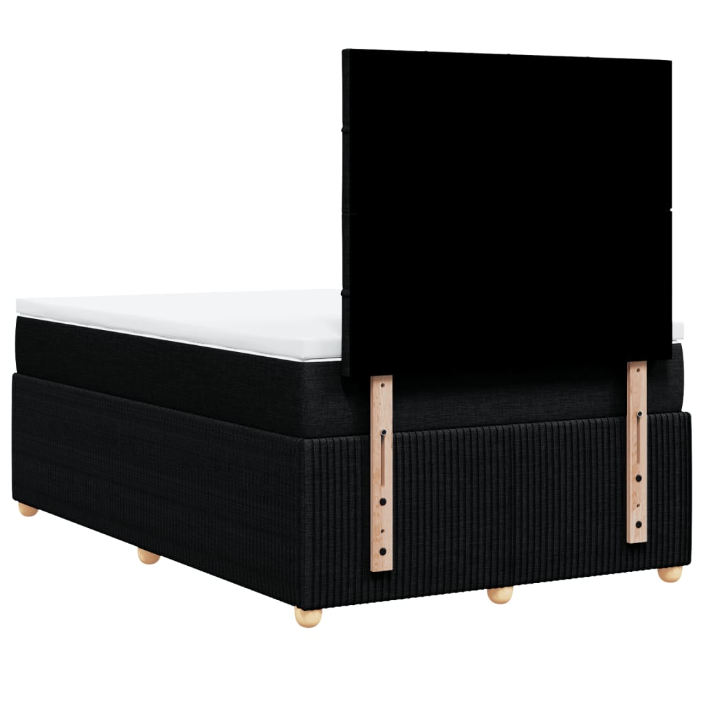 Boxspring met matras stof zwart 120x190 cm is nu te koop bij PeponiXL, paradijselijk wonen!