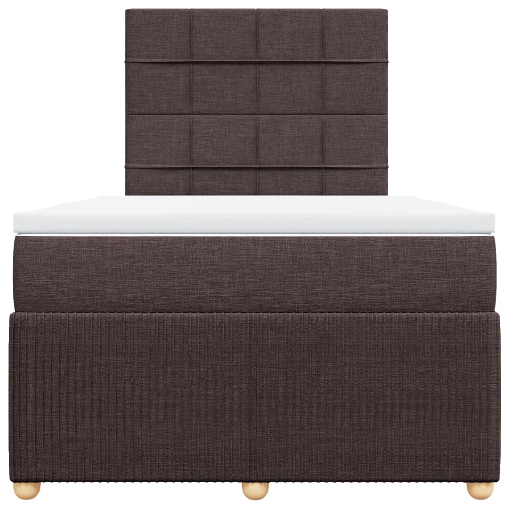 Boxspring met matras stof donkerbruin 120x190 cm is nu te koop bij PeponiXL, paradijselijk wonen!