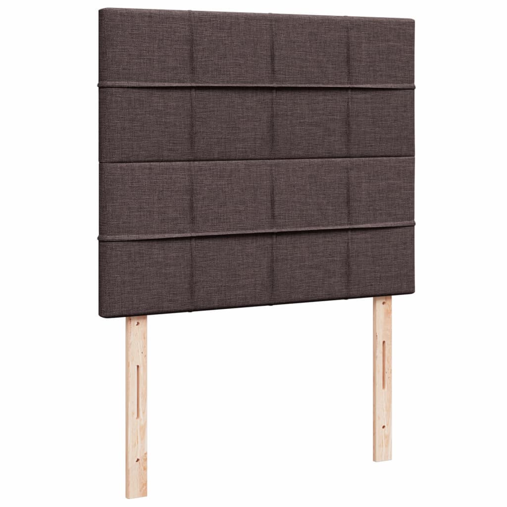 Boxspring met matras stof donkerbruin 120x190 cm is nu te koop bij PeponiXL, paradijselijk wonen!