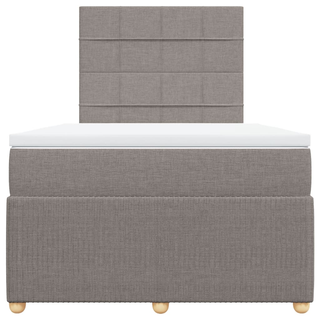 Boxspring met matras stof taupe 120x190 cm is nu te koop bij PeponiXL, paradijselijk wonen!