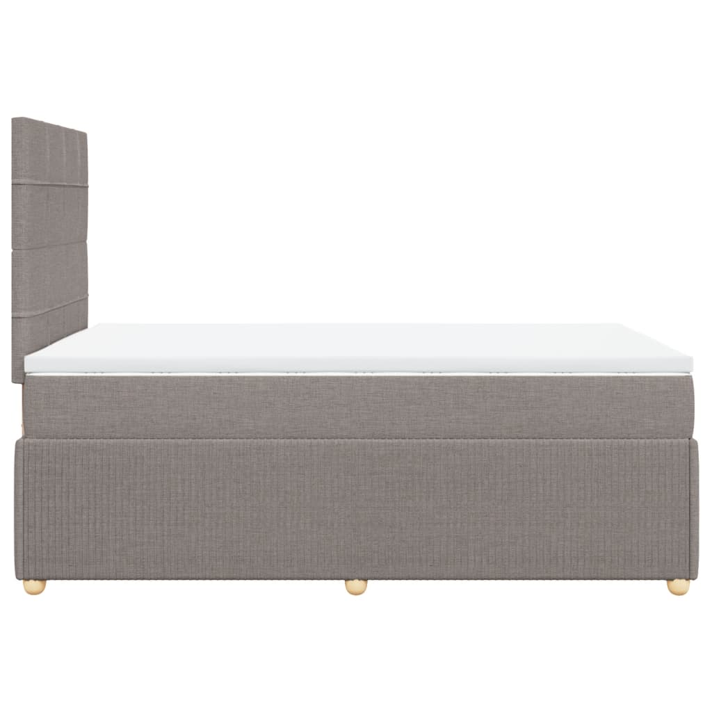 Boxspring met matras stof taupe 120x190 cm is nu te koop bij PeponiXL, paradijselijk wonen!