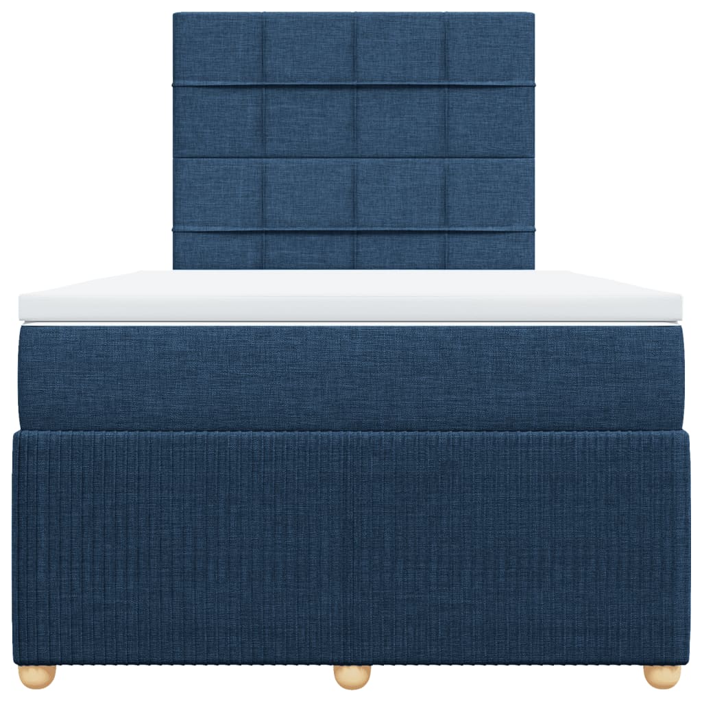 Boxspring met matras stof blauw 120x190 cm is nu te koop bij PeponiXL, paradijselijk wonen!