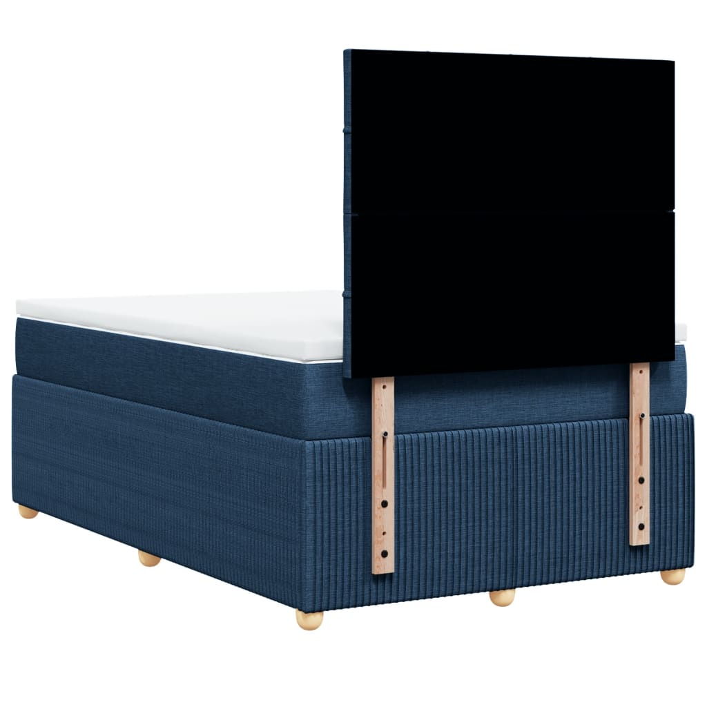 Boxspring met matras stof blauw 120x190 cm is nu te koop bij PeponiXL, paradijselijk wonen!