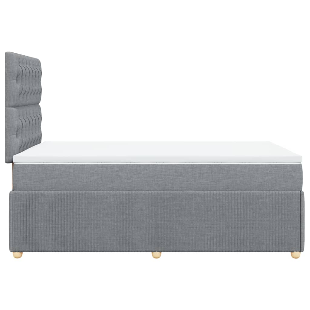Boxspring met matras stof lichtgrijs 120x190 cm is nu te koop bij PeponiXL, paradijselijk wonen!