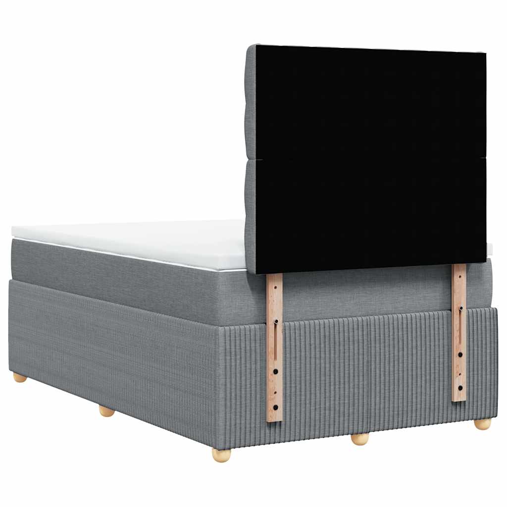 Boxspring met matras stof lichtgrijs 120x190 cm is nu te koop bij PeponiXL, paradijselijk wonen!