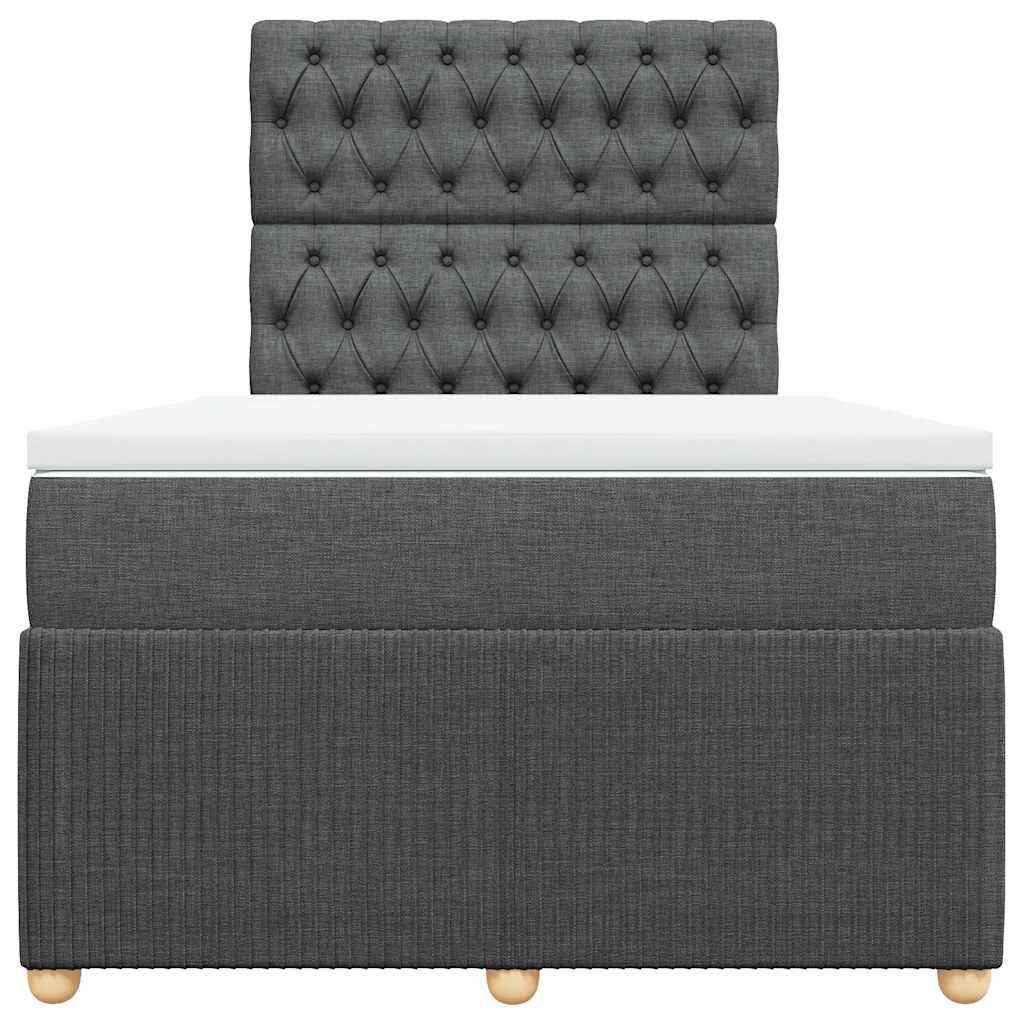 Boxspring met matras stof donkergrijs 120x190 cm is nu te koop bij PeponiXL, paradijselijk wonen!