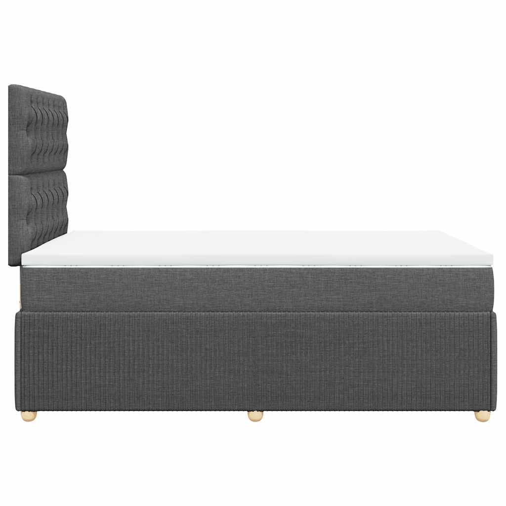 Boxspring met matras stof donkergrijs 120x190 cm is nu te koop bij PeponiXL, paradijselijk wonen!