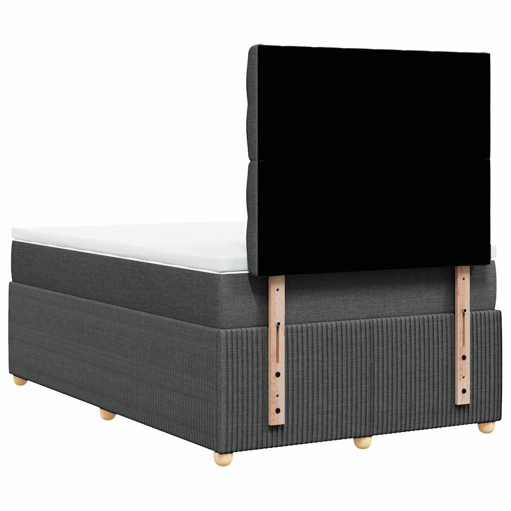 Boxspring met matras stof donkergrijs 120x190 cm is nu te koop bij PeponiXL, paradijselijk wonen!