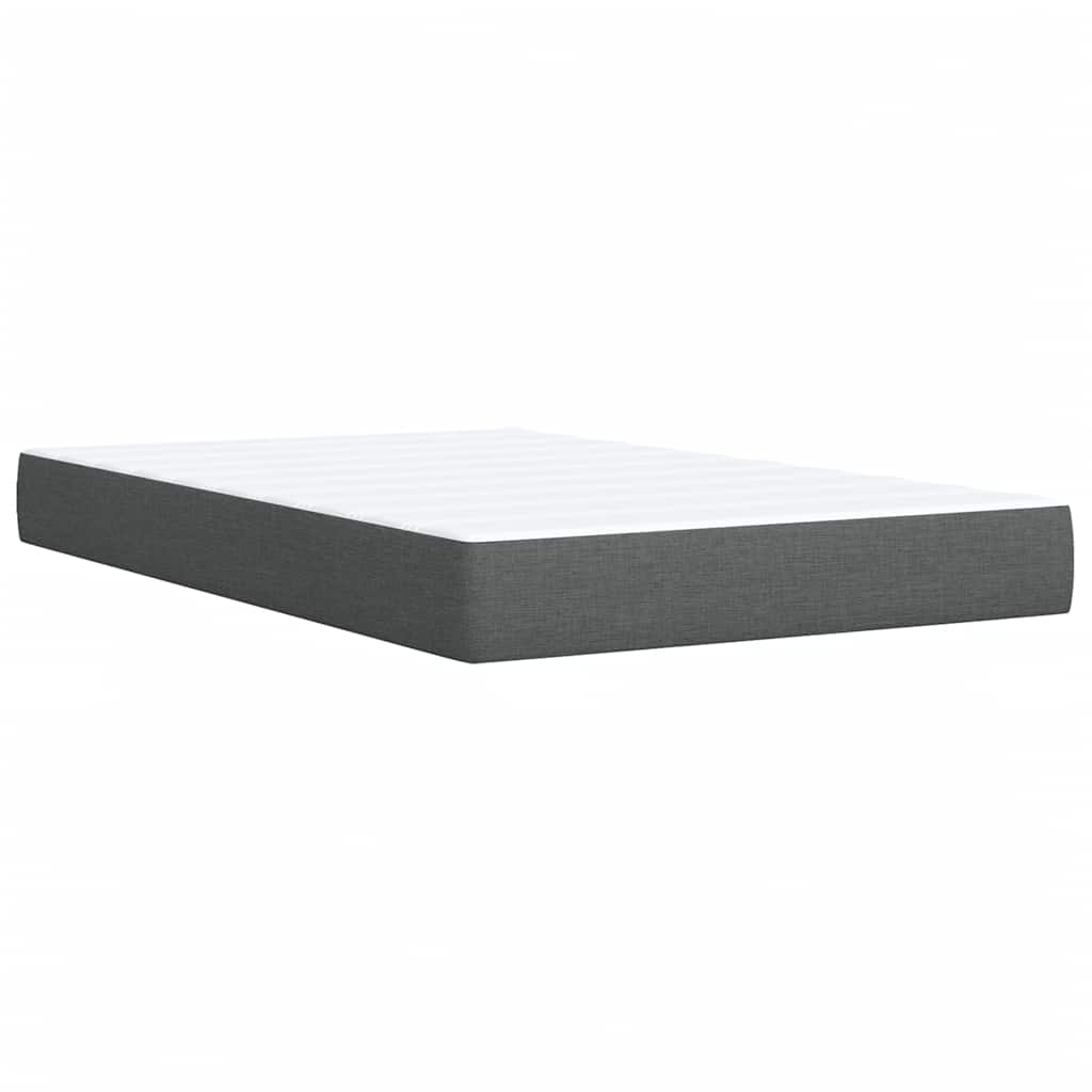 Boxspring met matras stof donkergrijs 120x190 cm is nu te koop bij PeponiXL, paradijselijk wonen!