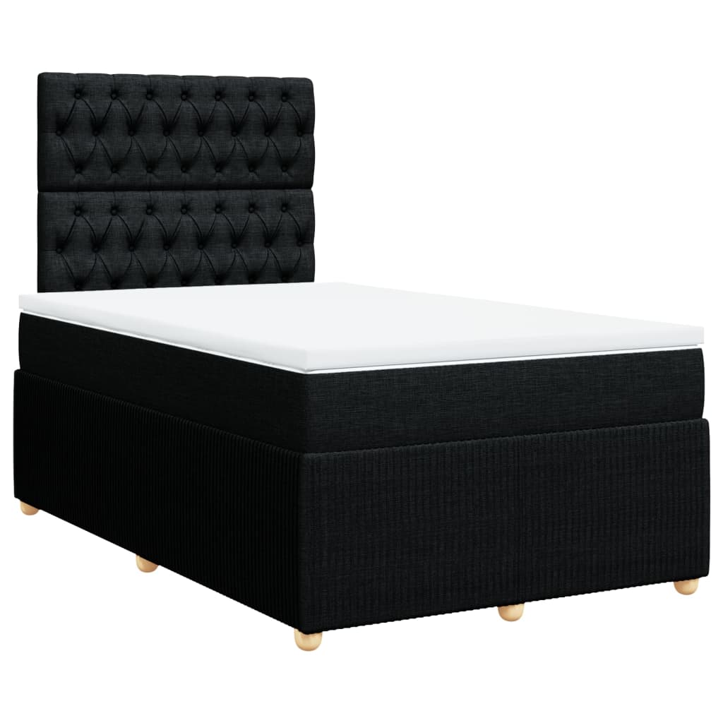 Boxspring met matras stof zwart 120x190 cm is nu te koop bij PeponiXL, paradijselijk wonen!