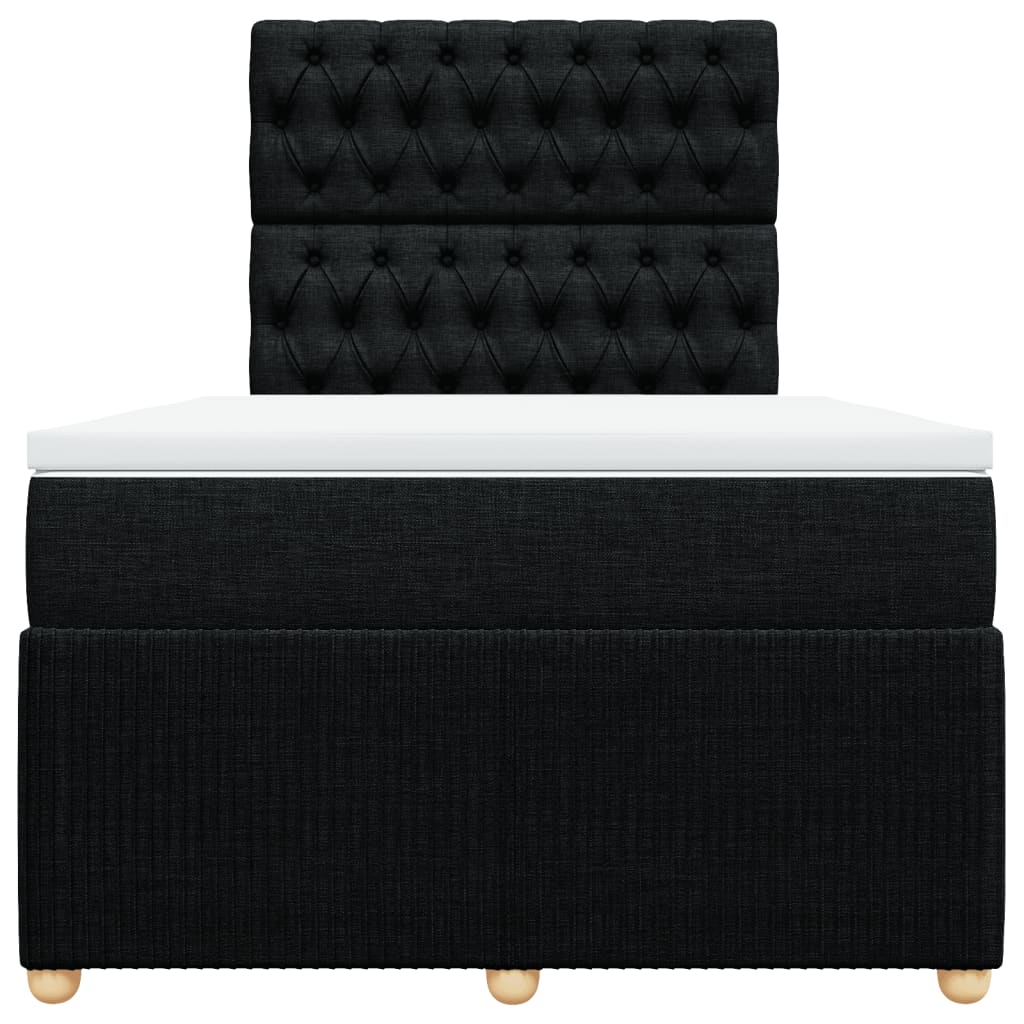 Boxspring met matras stof zwart 120x190 cm is nu te koop bij PeponiXL, paradijselijk wonen!